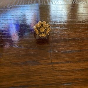 Vintage Sarah Coventry Gold CZ Floral Ring